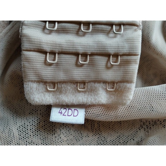 Adore Me Bra 42DD Lace Netting Underwire Lightweight Feminine Sheer Blush Pink - Picture 7 of 8